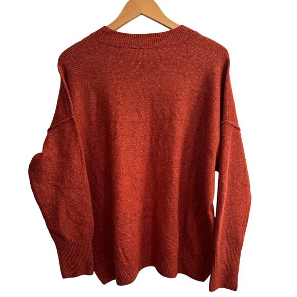 Vince Camuto Soft Women’s L Rust Blend Crew Neck Sweater - Picture 4 of 9